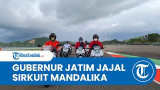 Video Aksi Gubernur Jatim Khofifah Indar Parawansa Jajal Sirkuit Mandalika bersama Pembalap Moto3