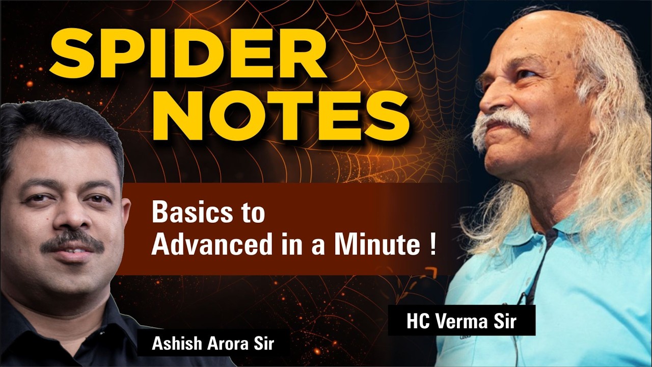 Spider Notes with HC Verma Sir & Ashish Sir