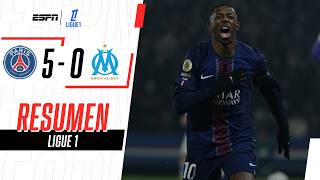 DOBLETE DE DEMBELÉ, BLOOPER DE FACU MEDINA Y PALIZA TOTAL EN EL CLÁSICO | PSG 5-0 Marsella | RESUMEN