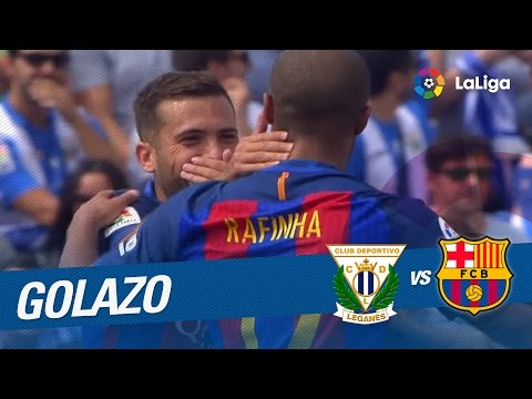 Goal of Golazo de Rafinha (0-5) CD Leganés vs FC Barcelona