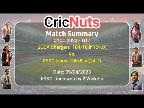SOCA Chargers vs FSSC Lions - 09/04/2023 - CYCC 2023 - U17-CYCC 2023 - U17