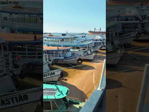 🚢 LOGÍSTICA NO RIO TAPAJÓS Navio cargueiro se aproxima de Santarém para operações de carga.