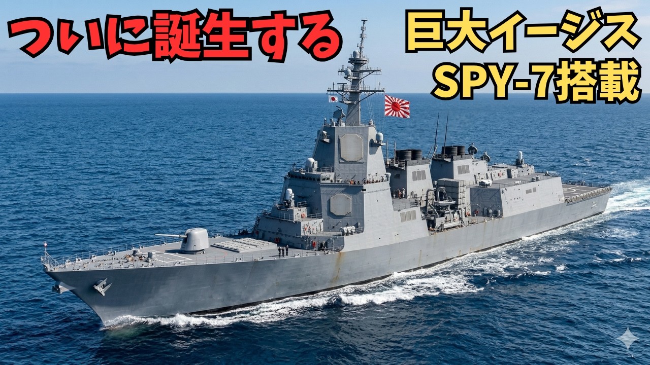 【海自史上最大の要塞】実験「ステラー・テング」成功！新型イージス艦が12,000トンと「巨大」でなければならない３つの切実な理由を徹底解説！【千里眼レーダーSPY-7】