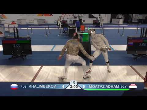 2021 228 Juniors T16 08 M S Individual Cairo EGY WCH RED MOATAZ EGY  vs KHALIMBEKOV RUS