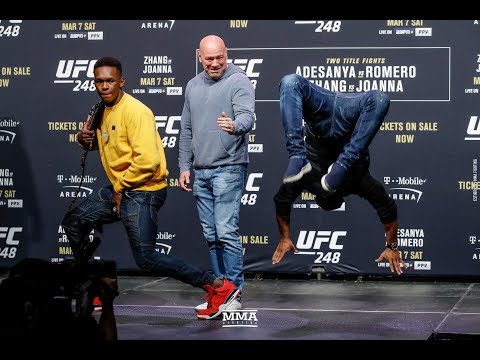 UFC 248: Israel Adesanya, Yoel Romero Have Dance Off After Staredown - MMA Fighting