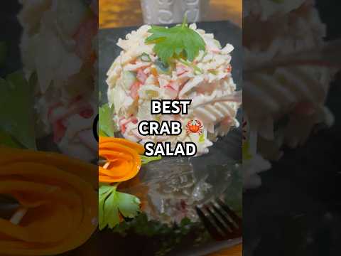 BEST IMITATION CRAB 🦀 SALAD #shortsfood #salad #receta #food #crab