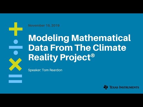 Webinar: Modeling Mathematical Data From The Climate Reality Project