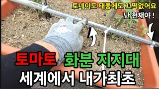 토마토 이렇게하면 두배더 많이 열리고 폭풍성장! #텃밭지지대설치 #토마토지지대 #계룡분무기 #텃밭지줏대설치 …