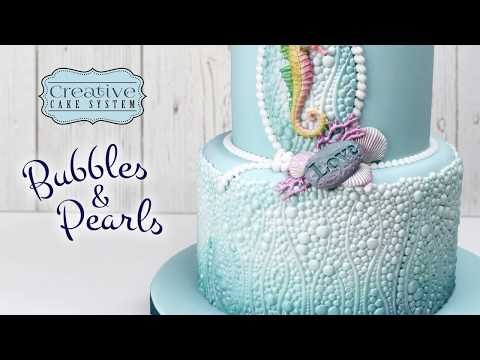 BUBBLES & PEARLS silicone cake icing mould mat BUBBLES & PEARLS silicone cake icing mould mat