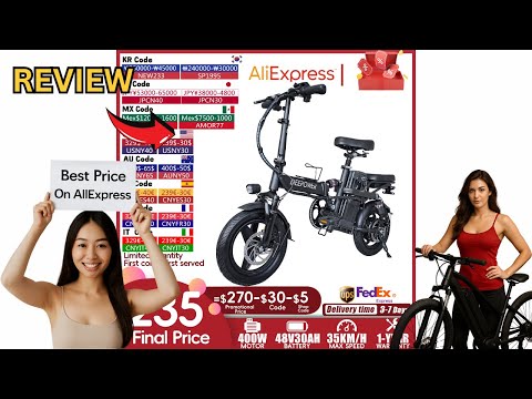 Review ebike 400W 48V 30AH Fat Tire Folding Electric Bicycle City Urban 2025