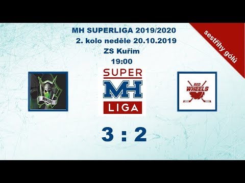MH SUPERLIGA 2.kolo 2019/2020 Hunters vs Red Wheels 3:2 - sestřih gólů