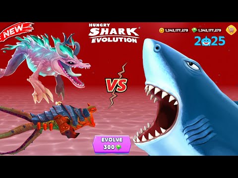 All Evolved Sharks VS New Astaroth Sharks (All Unlocked) | Hungry Shark Evolution - Comparison 2025