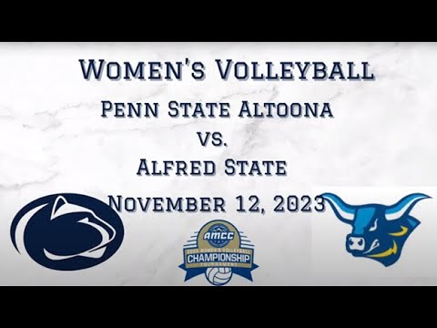 HIGHLIGHTS: Penn State Altoona Women’s Volleyball vs. Alfred State, 11-12-23 (AMCC Championship Match)