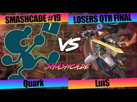 Smashcade #19 SSBU Ultimate- LQF: Quark (Mr. Game & Watch, Greninja) VS Lui$ (Ike)