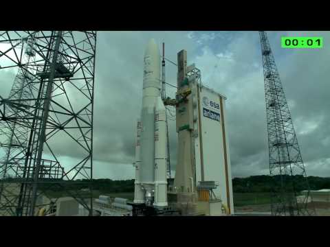 Launch of Heavy Lift Ariane 5 with Star One D1 & JCSAT-15 (VA-234)