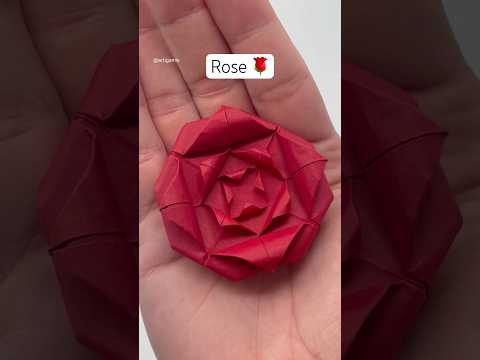 EASY ORIGAMI ROSE 🌹 HOW TO MAKE A PAPER ROSE !