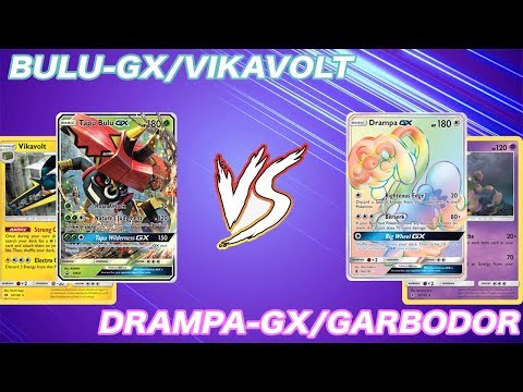TAPU BULU-GX/VIKAVOLT VS DRAMPA-GX/GARBODOR - TABLE TOP TCG