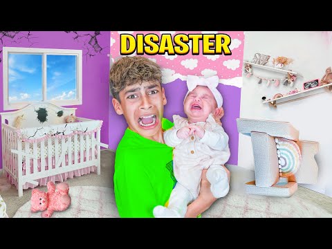 Big Brother Takes Care of NEWBORN SISTER for 24 hours!!