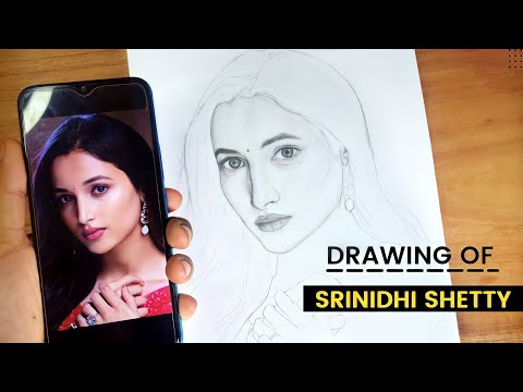 How to draw Srinidhi Shetty // south indian beautiful movie actor Srinidhi Shetty  scatch
