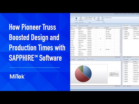 MiTek SAPPHIRE Software: Streamlined Production Reporting for Pioneer Truss