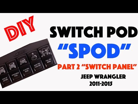 DIY sPOD "Switch Pod" for jeep Wrangler 2011-2 015 DAYSTAR KJ71034BK (Switch Panel) (Part 2)
