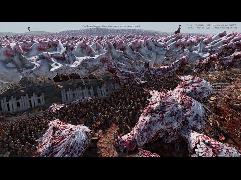 NEW MAP UNITS Roman General Roman Archer VS Giant Chickens Ultimate Epic Battle Simulator 2 UEBS2