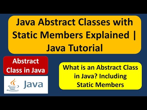 Java Abstract Classes With Static Members Explained What Is An Abstract Class Java Tutorial