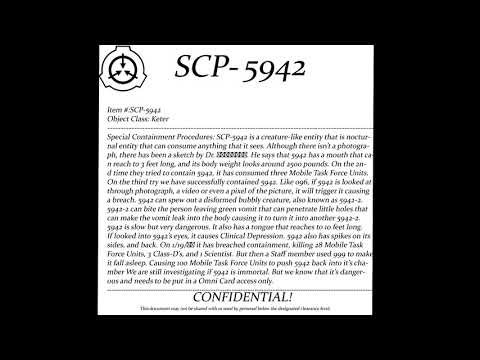 I MADE MY VERY OWN SCP! SCP 5942