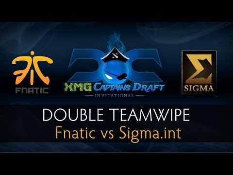 Dota 2 Double Teamwipe - Fnatic vs Sigma.int - The XMG Captains Draft Invitational