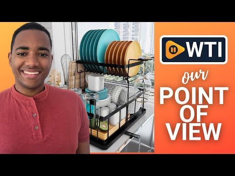 2 Tier Dish Drying Rack for Kitchen Counter - Rustproof Stainless Steel Large Dish Drainer - WTI product video review