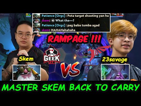 Skem Back to Carry !! Sniper Imba Right Click Shooting vs 23savage Dota 2 pro Gameplay #Geekfam