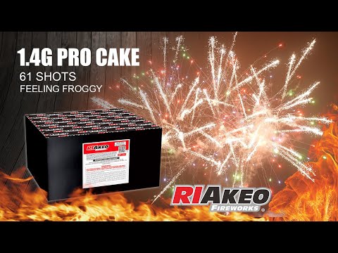 FEELING FROGGY USA 1.4G PRO CAKE 61 SHOTS JLP2364 | RIAKEO FIREWORKS