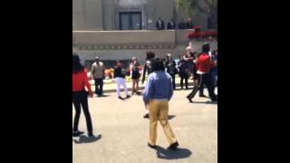 Michael Jackson fans at Forest Lawn singing Man in the Mirror