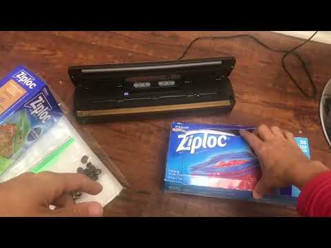 Vacuum sealer ANY size of Ziploc bags.