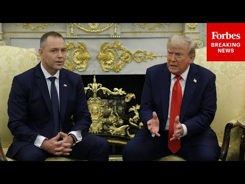 Trump Asked If U.S. Soldiers Will Remain In Poland During Meeting With Polish President Nawrocki