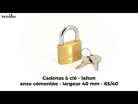 Cadenas à clé varié en laiton - anse cémentée - 65 ABUS