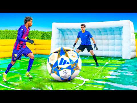 WORLD’S BIGGEST SLIP N SLIDE CHAMPIONS LEAGUE FOOTBALL MATCH!!
