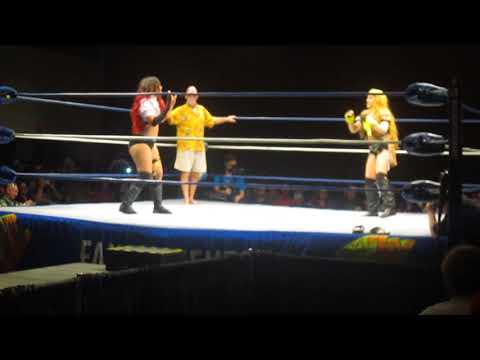 Dynamite Didi (Jessie), Rocky Radley (Yang), Magnum (Master Roshi) in FSCW at Florida Supercon 2018