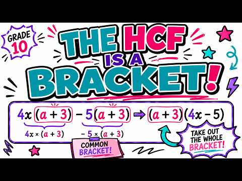 How to Factorise Using a Common Bracket | Grade 10 Maths