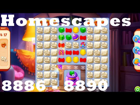 Homescapes Level 8886 - 8890 HD Walkthrough | 3 - match game | gameplay | android | ios | pc | app