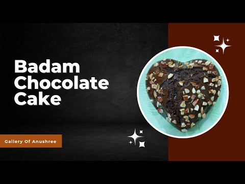 Eggless Badam Chocolate Cake | @galleryofanushree