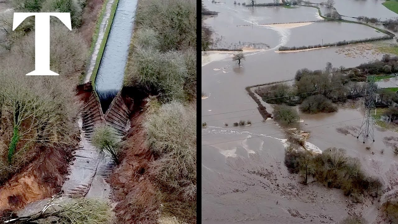 Residents evacuated as flooding follows Cheshire canal collapse