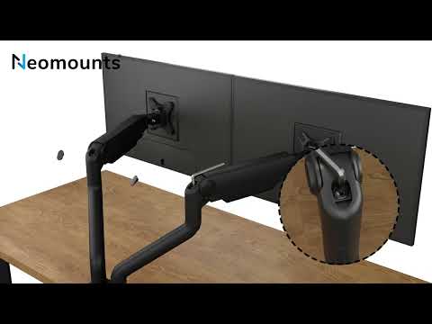 Neomounts NEXT One DS70S-950BL2 vollbewegliche Tischhalterung für 17-35" Bildschirme - Schwarz video preview