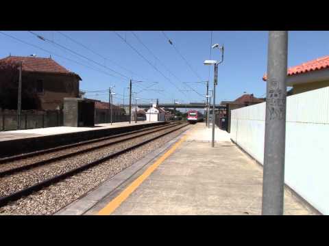 Comboios de Portugal Alfa Pendular 4000 EMU 4003 passes Cortegaça Station