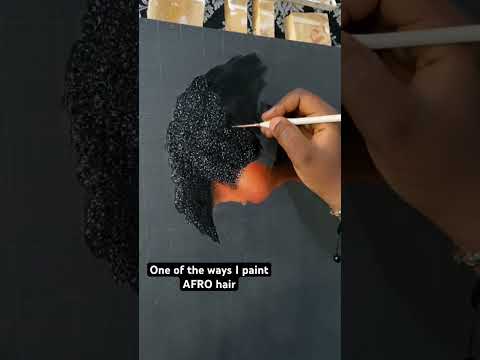 One of the ways I paint AFRO hair… #art #painting