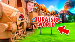 JURASSIC PARK Box Fort TRAIN! 24 Hour Dinosaur Island Adventure!