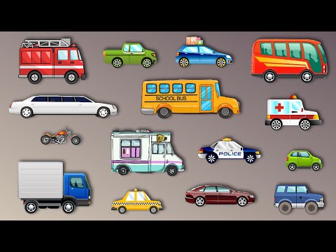 Learning Street Vehicles Names and Sounds for kids | Fun & Educational Learning Video