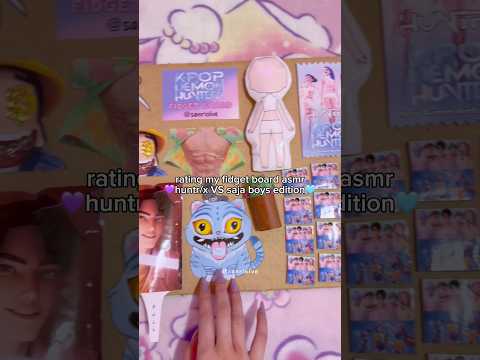 rating my fidget board asmr💜#huntrix vs #saiaboys asmr#kpopdemonhunters#fidgetboard#fidget#blindbag