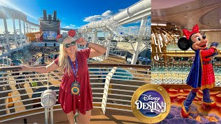 Our FIRST TIME on the NEW Disney Destiny Cruise Ship! NEW Food, Drinks, Lion King Dinner & MORE