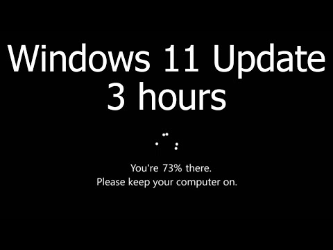 Windows 11 Update Screen 3 hours REAL COUNT in 4K UHD !